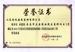泰山杯工程-枣庄市立医院