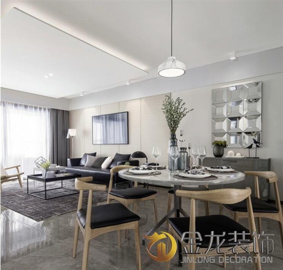 精装房装修、楼盘精装修、办公室精装修，金龙装饰&mdash;&mdash;样板间，餐厅
