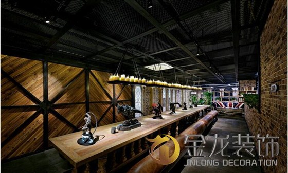办公室精装修，金龙装饰，四楼的主题：中世纪的欧洲书店。
