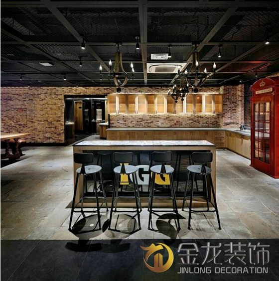 办公室精装修，金龙装饰，四楼的主题：中世纪的欧洲书店。