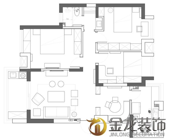 精装房装修专业企业&mdash;&mdash;金龙装饰，｜每一次倾心打造，只为不凡的你｜欧式风格家庭装修实景案例。