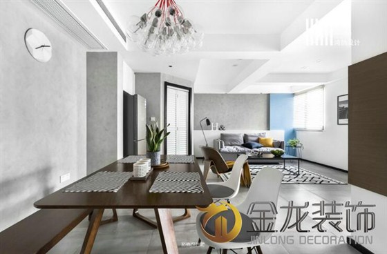 楼盘精装修专业企业&mdash;&mdash;金龙装饰，时尚北欧生活空间，餐厅