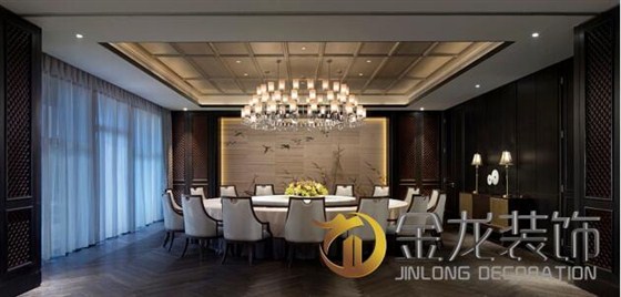 别墅精装修专业企业&mdash;&mdash;金龙装饰分享：诠释文人精髓和新东方魅力的1000平米别墅精装修 。