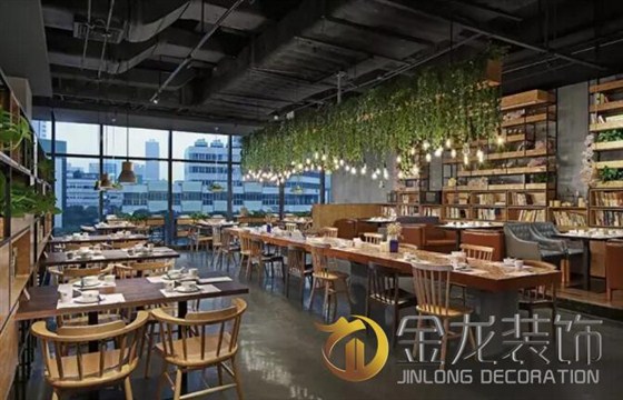 装饰设计施工一体化专业企业&mdash;&mdash;金龙装饰分享：征服你的心，和你的胃&mdash;&mdash;书吧餐厅设计施工案例。