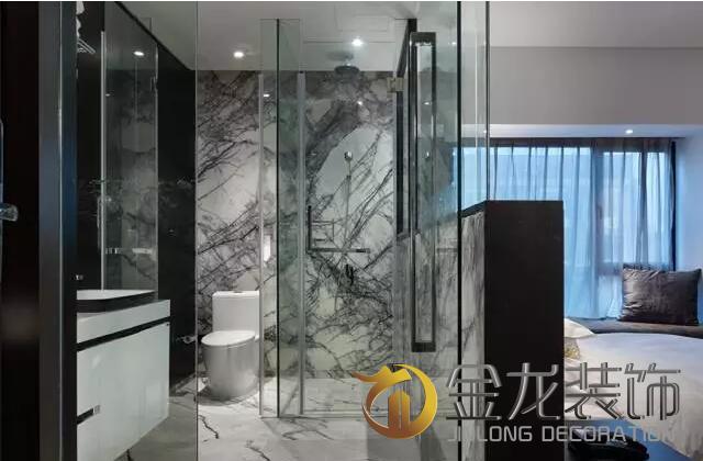 别墅精装修、精装房装修，金龙装饰-装配式节能度假别墅，在单体建筑面积209平方米（四室二厅）空间内外，从写意水墨的灵动中，重温自己绘画的记忆，通过朴素的黑、白、灰材质和尺度，来呈现具有内在艺术特征的空间和形式。