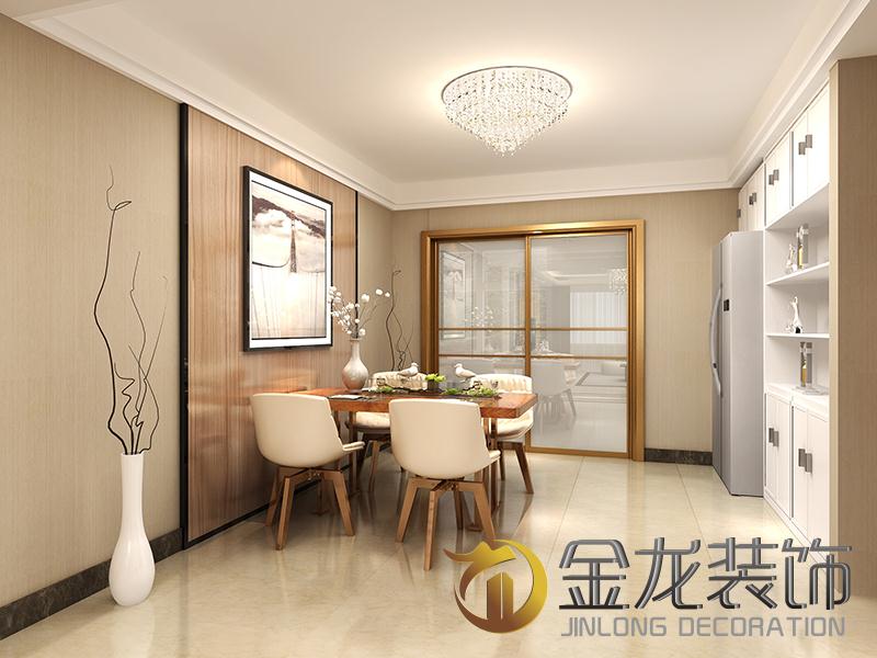 金龙装饰受邀为文景家园进行精装房装修设计。餐厅设计方案