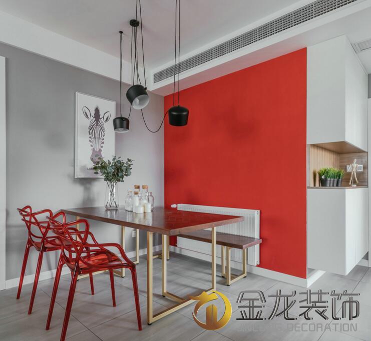 样板间精装修专业企业&mdash;&mdash;金龙装饰分享：120平方的自由北欧样板间精装修。