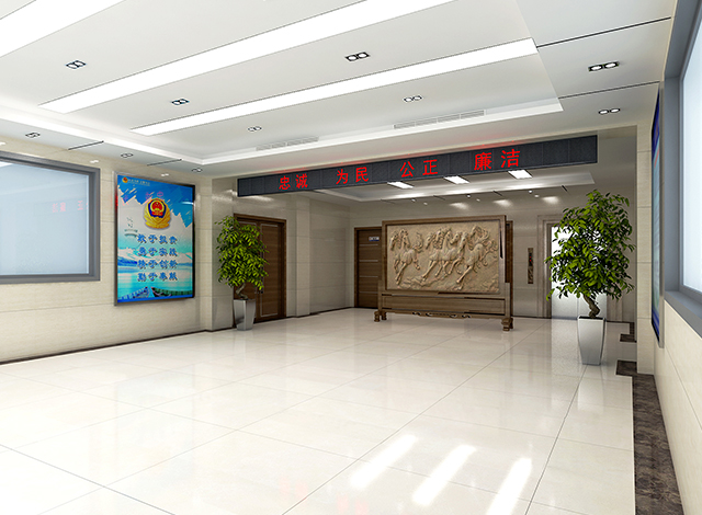 办公工程精装修｜金龙装饰：枣庄市公安局山亭区分局办公工程