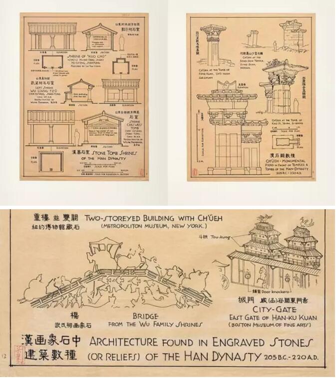 建筑工程装修设计施工一体化专业企业&mdash;&mdash;金龙装饰分享：中国著名建筑史学家梁思成《图像中国建筑史》部分手绘图