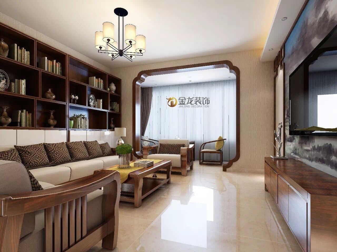 家装案例|金龙装饰：秋意渐浓,让这款中式家居来温暖你吧